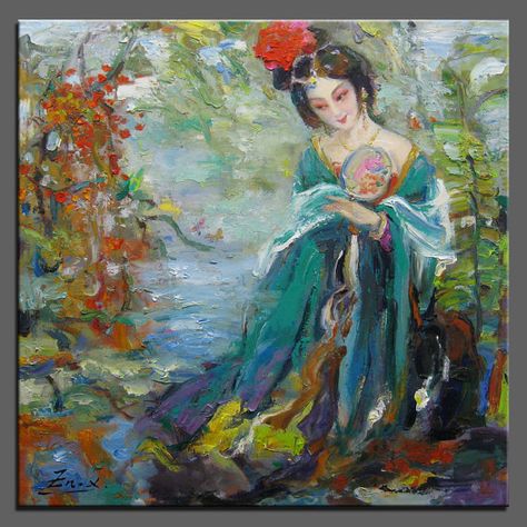 original oil painting,impasto hand oil on canvas ,framed,ready to hang,huge 36''x36''  palette knife painting a woman of Chinese opera-OR146 via Etsy Peking Opera, Beijing Opera, Oil Painting Woman, Modern Canvas Painting, Underwater Painting, Chinese Opera, Hand Oil, Palette Knife Painting, Impasto Painting