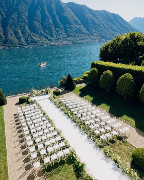 Bridal Bliss: Amber And Femi's Lake Como, Italy Wedding Was Filled With Love And Luxury | Essence Wedding Places In Italy, Big Italian Wedding, Italian Wedding Venues Lake Como, Luxury Wedding Italy, Italy Countryside Wedding, Italian Wedding Lake Como, Outdoor Wedding Italy, Wedding At Lake Como, Weddings In Europe