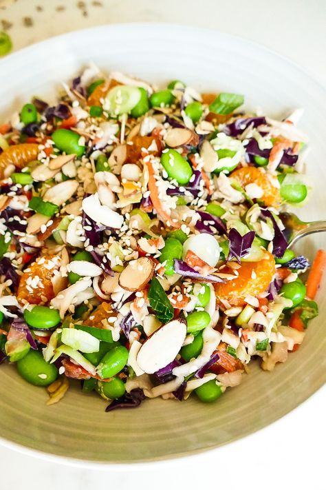 Faithful Plateful, Fiber Fueled, Asian Cabbage Salad, Asian Cabbage, Cycling Food, Make A Salad, Veggie Sushi, Salad Dressing Recipes Healthy, Cabbage Salad Recipes