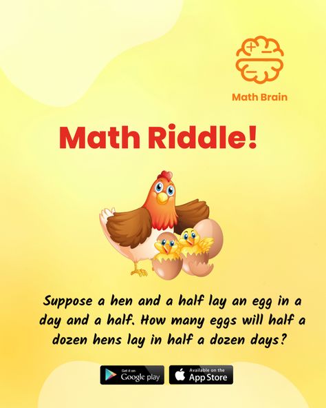 Math doesn't have to be boring! 🤓 Check out this riddle and see if you can crack it! 🔍🧐 🥚 🐣 Share your answers in the comment section. #brainteaser #mathriddle #mathbrain #braingames #quitpounderingthoughts Brain Math, School Material, Math Riddles, School Materials, Maths Puzzles, Brain Games, Some Funny Jokes, Brain Teasers, Riddles