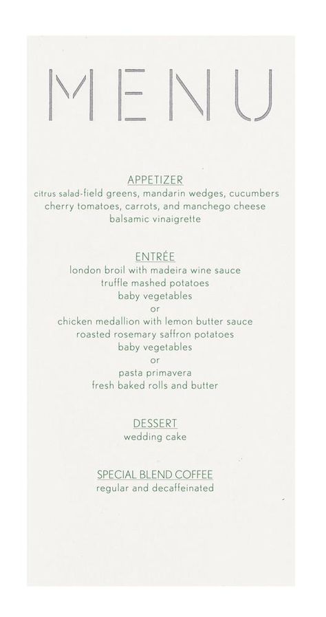 Course Menu Design, Wedding Food Menu Card, Card Fonts, Truffle Mashed Potatoes, 3 Course Meal, Wedding Food Menu, 3 Course Meals, Vegetables For Babies, Appetizer Menu