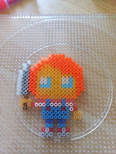 #chucky #pixelart Chucky Pixel Art, Chucky Perler Beads, Alpha Crochet, Halloween Rave, Melty Bead Patterns, Easy Perler Beads Ideas, Hamma Beads, Fusion Beads, Pixel Drawing