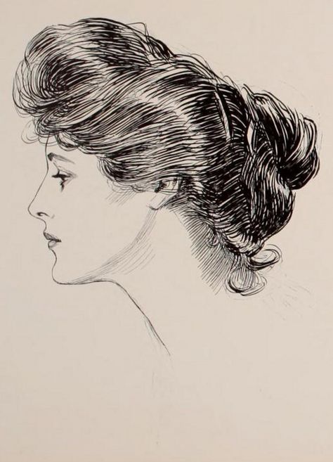 Arte Art Deco, Charles Dana Gibson, Dana Gibson, Frank Frazetta, Tattoo Girl, Gibson Girl, Art Et Illustration, Poster Retro, Ink Illustrations