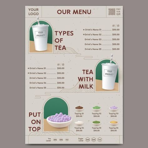 Beverage Menu Design, Drink Menu Design, Cafe Menu Design, Soda Recipe, Drink Menu, The Minimalist, Menu Design, Vector Art, Vector Free