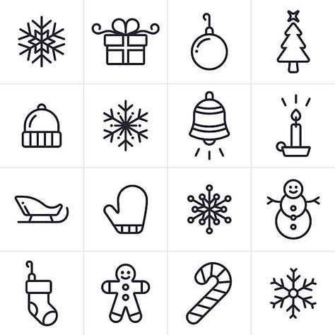 Christmas Clipart Black And White, Ornament Clipart, White Xmas Tree, Easy Christmas Drawings, Christmas Drawings, White Christmas Ornaments, Christmas Illustrations, Christmas Doodles, Holiday Icon