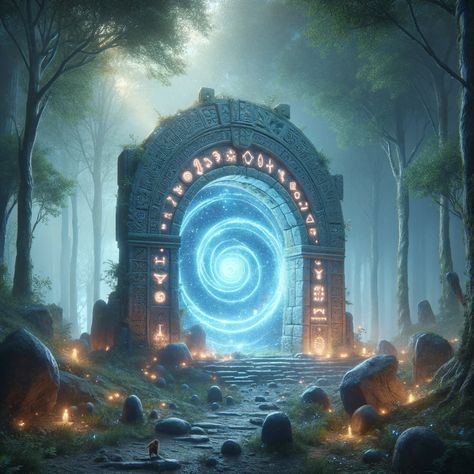 Magic Portal Fantasy Art, Portal Drawing Magic, Fantasy Portal Art, Magic Portal Art, Magic Portal Aesthetic, Portal Fantasy Art, Portal Rpg, Portal Gateway, Portal Illustration