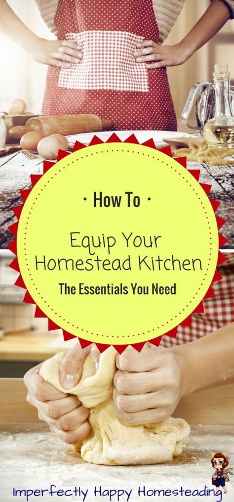 How to equip your homestead kitchen for every homesteader, back yard farm and prepper. It is more than cast iron skillets! Home Steading, Homestead Kitchen, Homesteading Diy, Homestead Life, Homestead Farm, Homesteading Ideas, Homestead Ideas, Homesteading Skills, Homestead Living