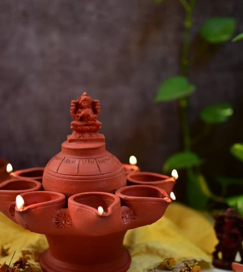 Terracotta Products, Bottle Work, Sanatan Dharam, Clay Lamp, Diwali Art, Clothes Dryer Rack, Happy Diwali Photos, Terracotta Art, Diya Decoration