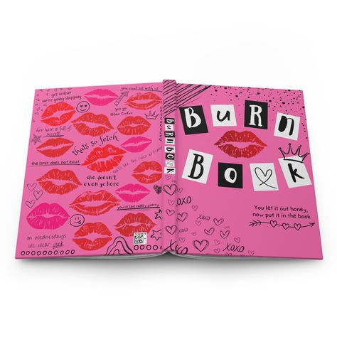 Things To Write In A Burn Book, Diy Burn Book Pages, Burn Book Quotes, How To Make A Burn Book, Notebook Diy Cover, Diy Burn Book, Burn Book Ideas Pages, Journal Book Cover Design, Journaling Pens