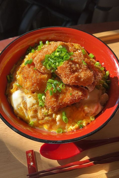 Katsudon (Pork Cutlet Egg Rice Bowl) かつ丼 - Okonomi Kitchen Pork Katsudon Recipe, Katsudon Sauce, Pork Katsudon, Katsudon Recipe, Egg Rice Bowl, Okonomi Kitchen, Katsu Recipes, Egg Rice, Pork Seasoning