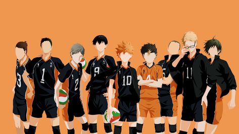 Haikyuu!! - Karasuno Team by VK-for-da-win on DeviantArt Volleyball Wallpaper, Hd Anime Wallpapers, Haikyuu Kageyama, Haikyuu Karasuno, Volleyball Anime, Haikyuu Wallpaper, Wallpaper Dekstop, Kageyama Tobio, Ipod Nano