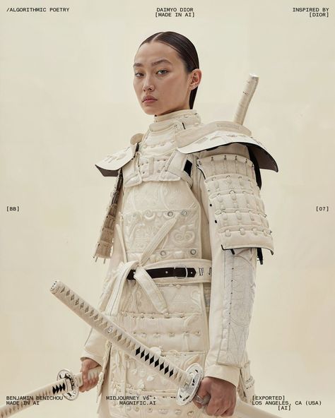 Samurai Dior Samurai Fashion, Warrior Ethos, Futuristic Samurai, Samurai Concept, Luxury Fashion Brands, The Bold And The Beautiful, Samurai Armor, Concept Clothing, French Luxury