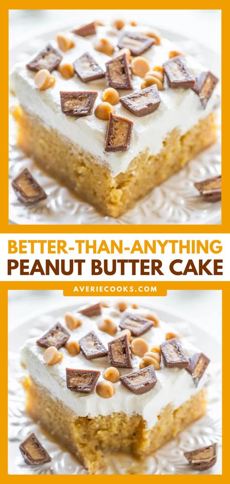 White Reeses Cake, Cake With Peanut Butter, Peanut Butter Pudding Cake, Peanut Butter Poke Cake Reeses, Peanut Butter Thanksgiving Dessert, Peanut M&m Cake, Better Than Anything Brownies, Peanut Butter Tres Leches Cake, Peanut Butter Coffee Cake