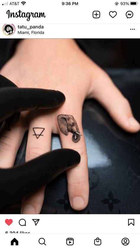 Small Elephant Tattoo, Elephant Portrait, Tattoo On Finger, Tattoo For Boyfriend, Small Elephant, Tattoos Henna, Elephant Tattoo, Finger Tattoos, Tattoo On