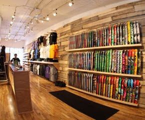 Shops: Familia Skate Shop Skateboard Display, Urban Shop, Retail Space Design, Skate Store, Industrial District, Ski Decor, Snowboard Shop, Men's Journal, Vans Store