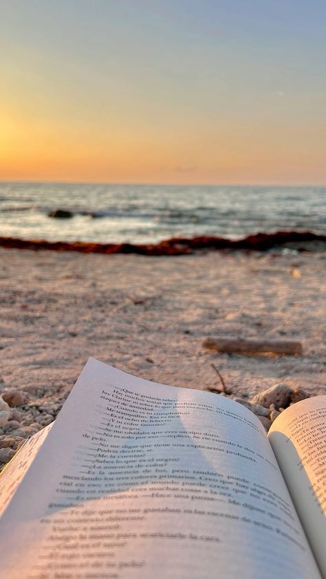 Reading On The Beach Aesthetic, Reading On The Beach, Grandma Aesthetic, Beach Instagram Pictures, Beach Books, Beach Wallpaper, Summer Projects, Blue Beach, Cozy Reading