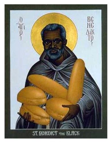 Saint Benedict, St Benedict, We Are The World, Religious Icons, African Diaspora, African History, African American History, Roman Catholic, Giclée Print