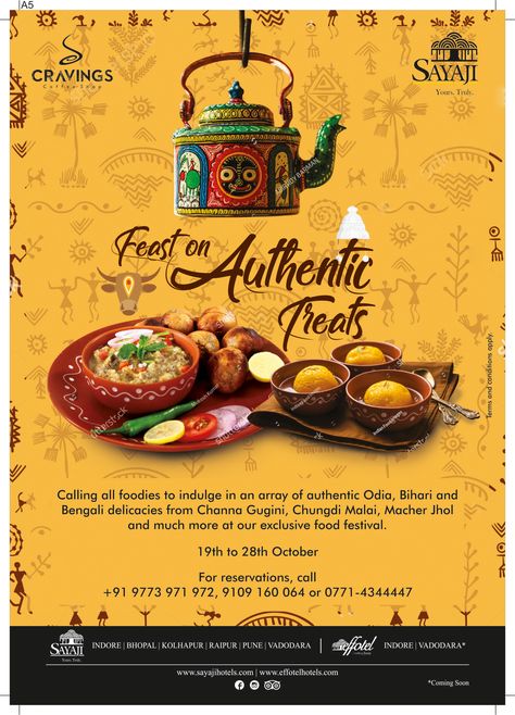 Bungh Food Festival at Sayaji Hotel on Behance Biriyani Food Poster Design, Chaat Menu Design, Indian Food Poster Design, Japanese Food Poster Design, Food Festival Design, Japanese Food Poster, Hotel Layout, Food Festival Poster, Food Posters