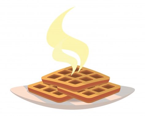 Dibujos animados deliciosa comida sabros... | Premium Vector #Freepik #vector #comida #dibujos-animados #panaderia #cuadrado Premium Vector, Waffles, Instagram