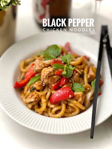 Best Recipe for Black Pepper Chicken Noodles Easy Asian Dinner, Stuffed Bell Peppers Chicken, Lush Recipes, Asian Dinner, Chicken And Noodles, Black Pepper Chicken, Asian Dinners, Chinese Cooking Wine, Stir Fry Recipes Chicken