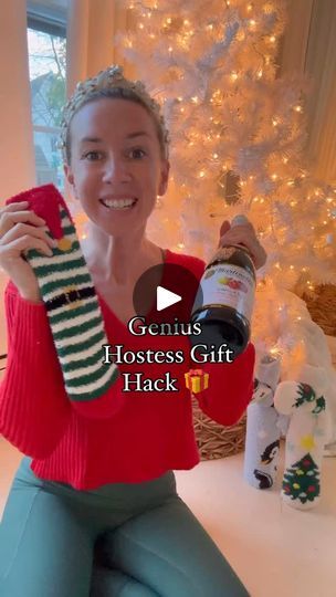 110K views · 20K reactions | GENIUS HOSTESS GIFT HACK 🎁 how amazing is this hack for hostess gifts this year! Cutest way to wrap your gift!! I am obsessed with this idea! One of my all time favorites!! Had to reshare this genius hack!

LIKE + COMMENT - “gift” - I will send you links to fuzzy socks, so you have them in hand to wrap all your gifts this year I mean how cute is this? Make sure you’re following me to get the links sent!! 

I love sharing these ideas with you guys. I hope you love them!! Everyone always loves this! Cute two for one gift! #holidayhack #hacks #hostessgift #hack #momhack #holidayhack #christmashack #hacks #hostessgiftidea #momsofinstagram | Shannon Doherty Fuzzy Socks Christmas Gift Ideas, Sock Gift Ideas, Xmas Favors, Cheap Presents, Shannon Doherty, Hostess Gift Ideas, Christmas Presents For Girls, Gift Hacks, Holiday Hostess Gifts