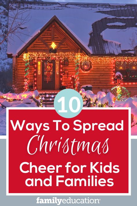 We could all use a little holiday cheer this year. Help get your children into the holiday spirit by trying these 10 ways to spread Christmas cheer, whether it be with family, friends, neighbors or strangers. #christmasideas Christmas Traditions For Kids, Traditions For Kids, Holiday Movie Night, Christmas Activities For Families, Christmas Things To Do, Christmas Pickle, Traditions To Start, Christmas Jammies, Christmas Traditions Family