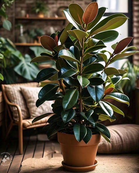 Rubber Plant Rubber Plant Indoor Decor, Rubber Plant Tree, Large Rubber Plant, Rubber Plant Varieties, Rubber Tree Varieties, Plant In Pot, Rubber Plant, Potted Plants, Plants