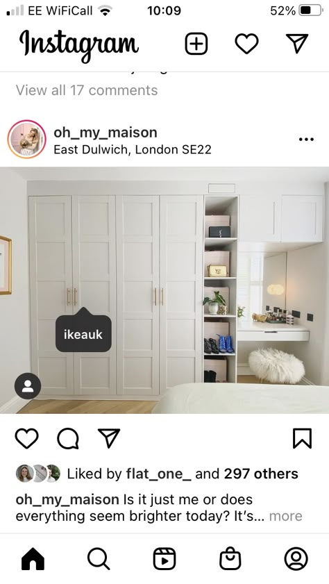 Walk In Wardrobe Make Up Station, Pax Wardrobe With Vanity, Vanity Wardrobe Ideas, Ikea Bedroom Closet Ideas, Built In Closet With Vanity, Built In Wardrobe And Desk Ideas, Built In Wardrobe With Bookshelves, Pax With Desk, Small Room Built In Wardrobe