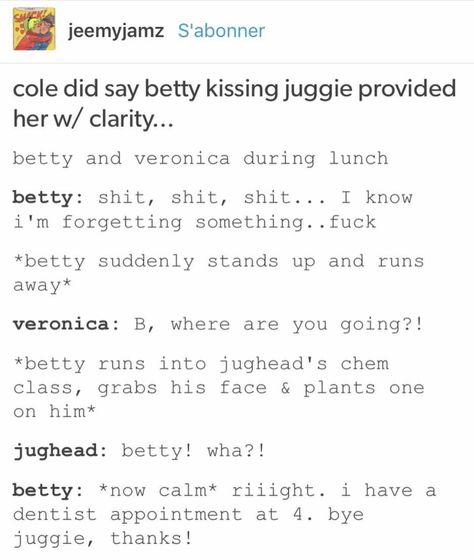 Betty and Jughead | Riverdale |Bughead |Tumblr Riverdale Tumblr, Betty And Jughead Comics, Jughead Jones And Betty Cooper, Riverdale Merch, Riverdale Memes Funny, Riverdale Betty And Jughead, Riverdale Betty, Riverdale Cw, Riverdale Characters