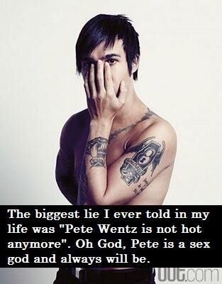 Sexy Peter Wentz, Save Rock And Roll, Pete Wentz, Dont Care, Music Tattoos, Punk Bands, Emo Bands, Trendy Tattoos, My Chemical