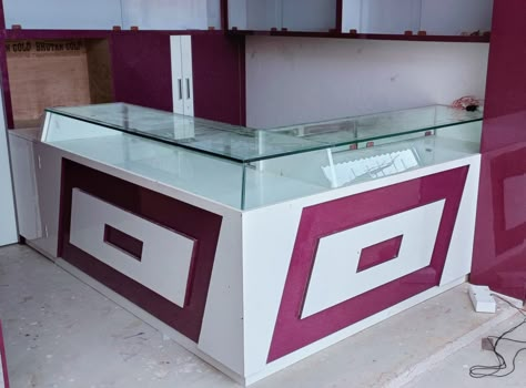 Glass Counter Design Shop, Mobile Shop Counter Design, Office Counter Design, Mobile Shop Design, Shop Counter Design, Tea Table Design, Cash Counter, Kitchen Bar Design, Flush Door Design