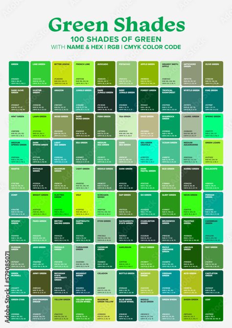 Green Color Names Shades, Green Shades Name, Green Colour Names, Colors Of Green Shades, Green Pantone Shades, Different Types Of Green Colors, Different Green Colors Shades, Green Pantone Colors, Type Of Green Color