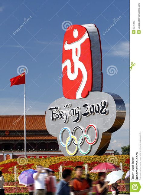 Beijing olympic 2008. The sign of Beijing 2008 olympic game,on Tiananmen square #Sponsored , #olympic, #Beijing, #square, #Tiananmen, #sign Beijing 2008 Olympics, Olympic Flag, Tiananmen Square, Flag Symbol, Beijing Olympics, Fashion Templates, Game On, Olympic Games, Beijing