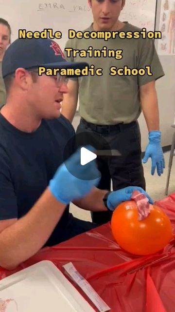 Rescue Academy on Instagram: "Needle Decompression demonstration in paramedic school. Remember that the desired location is the anterior axillary line, 4-5th intercostal space. #paramedic #nurse #ems #medicine #instagood" Intercostal Space, Paramedic Aesthetic, Nursing School Prep, Paramedic School, School Prep, Emt Paramedic, Prep School, Paramedic, Nursing School