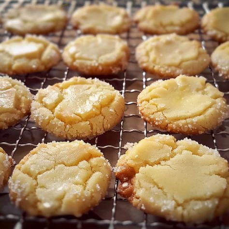 Kentucky Butter Cake Cookies Recipe - Kentucky Butter Cake Cookies Recipe, Rich Butter Cookies, Cake Mix Butter Cookies, Best Butter Cookies Recipe, One Bite Desserts, Kentucky Butter Cookies, Box Cake Mix Cookies, Butter Cake Cookies Recipe, Twisted Cookies