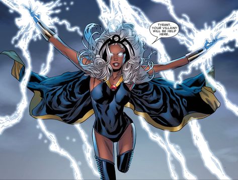 Storm in Uncanny X-Men vol 1 #500 | Art by Greg Land, Jay Leisten & Justin Ponsor Ororo Munroe Comic, Storm Comic, Ororo Munroe, X Men, Marvel Comics, Jay, Marvel, Comics, Black