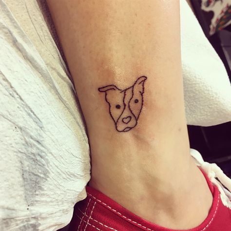 Pitbull tattoo Minimalist Pitbull Tattoo, Staffy Outline Tattoo, Small Pitbull Tattoo, Pitbull Line Tattoo, Pittie Tattoo, Simple Pitbull Tattoo, Pitbull Tattoo For Women, Traditional Pitbull Tattoo, Pitbull Outline Tattoo