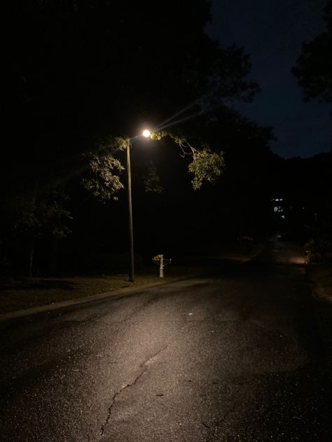 Street At Night, Street Lights At Night, Night Streetlight, Dim Street Light Aesthetic, Night Street Lights Aesthetic, Night Street, Street Lamp At Night Aesthetic, Street Lamp Post Night Fog, Environment Photography