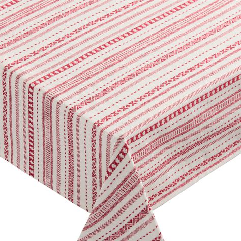 You'll love the White and Red Fair Isle Jacquard Tablecloth at World Market. Browse our entire collection of Table Linens, available online or at one of our 270+ stores. Rugs Outdoor, Plaid Tablecloth, Holiday 2024, Christmas Tablecloth, Christmas Table Cloth, Shopping World, Home Decor Outdoor, Gray Plaid, Christmas Mood