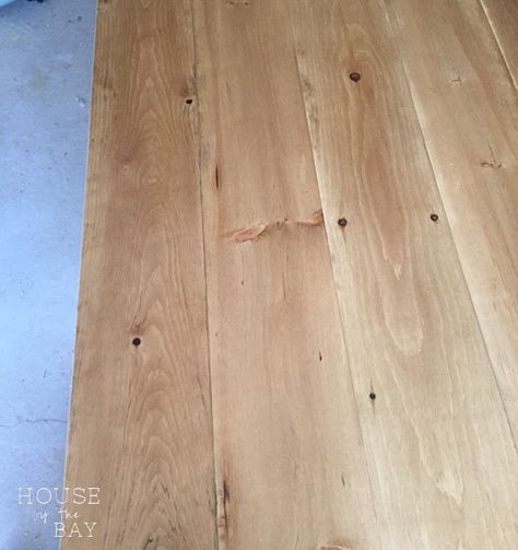 Wood Plank Projects, Wood Plank Table Top, Plank Projects, Wood Plank Table, Wood Planks Diy, Table Top Diy, Plank Table, Wood Table Diy, Diy Staining