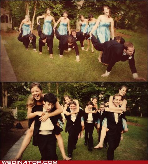 Photography Poses For Wedding, Bridal Party Pictures Funny, Old Hollywood Romance, Dates Quotes, Bridal Party Pictures, Bridal Party Photography, Wedding Photography Bridal Party, Funny Wedding Pictures, Bridal Party Groomsmen