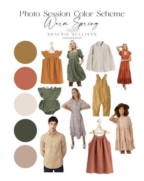 Spring Family Photoshoot Outfits 2023, Family Photo Outfits Army Green, Family Of 6 Outfits For Pictures, Family Of 4 Picture Color Scheme, Family Photo Olive Green, Spring Photoshoot Family Picture Ideas Color Schemes, Family Outdoor Photoshoot What To Wear, Olive Green Dress Photoshoot Family, Family Pictures With Sage Green