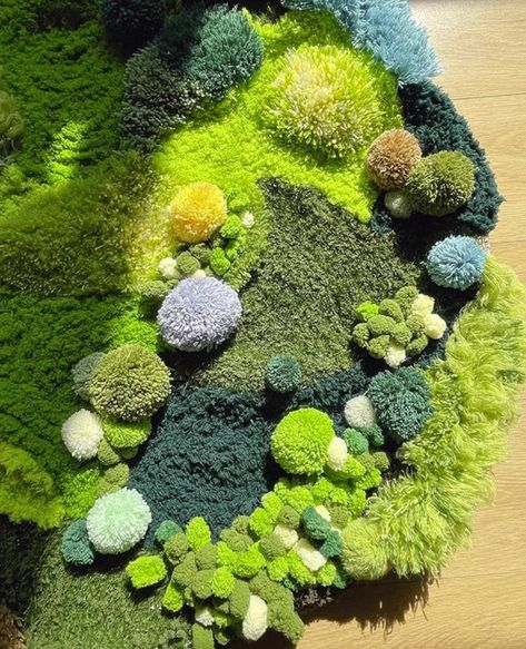 Craft a cosy haven for your feet with our Moss Rug Making Kit! This all-inclusive kit provides everything you need to create a stunning, moss-inspired rug in rich shades of green. Perfect for beginners and experienced crafters alike, this project offers a relaxing and meditative crafting experience. Our Moss Rug Making Kit comes in two delightful options: The Major Mossscape (120cm x 80cm): This impressive rug, complete with a pre-designed template, adds a touch of cosy comfort to any room. Perf Diy Moss Rug, Moss Mat, Diy Moss, Moss Rug, Weather Crafts, Moss Wall Art, Diy Craft Kit, Latch Hook Rugs, Yarn Craft