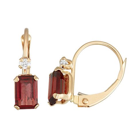 Genuine Red Garnet 10K Gold Rectangular Drop Earrings - JCPenney Yellow Earrings, Garnet Earrings, Garnet Stone, Leverback Earrings, Yellow Gold Earring, Gold Earrings Dangle, Gold Drop Earrings, Red Garnet, Stone Earrings