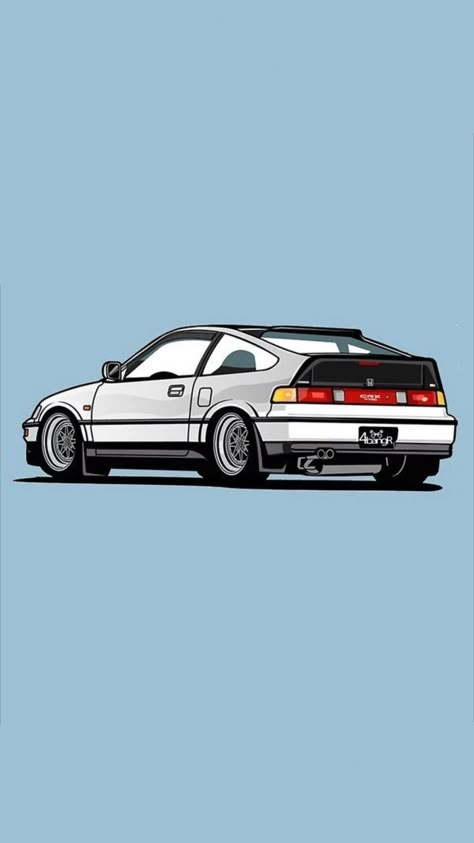 Honda crx Honda Crx Drawing, Honda Crx Wallpaper, Crx Wallpaper, Honda Wallpaper, Crx Honda, Car Drawing Sketches, Civic Ef, Cars Photo, Jdm Honda