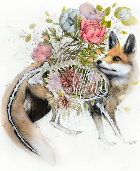 Design You Trust – The Source Of Inspiration Nunzio Paci, Flora And Fauna Art, Gcse Art Ideas, Gcse Art Exam, Floral And Fauna, Art A Level, Groove Metal, Gcse Art Sketchbook, Fox Drawing