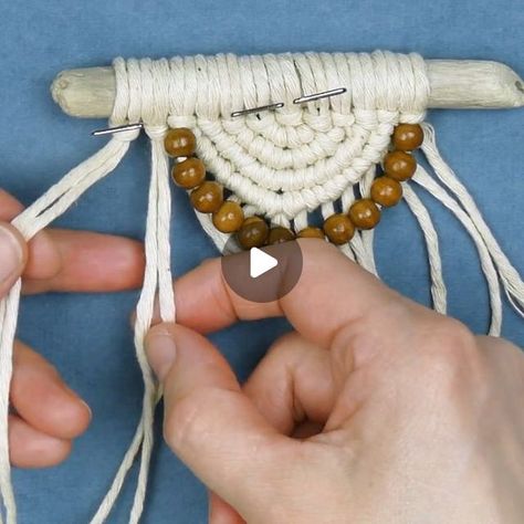 Macrame School, Mini Wall Hanging, Mini Wall, Instagram Diy, My Youtube Channel, Youtube Channel, Macrame, Wall Hanging, Beads