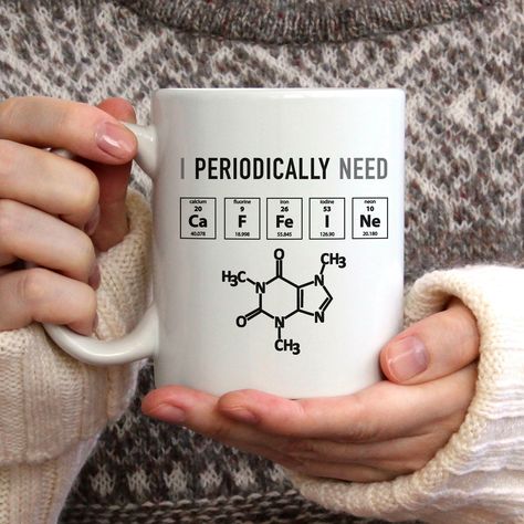 Chemistry Aesthetic Art, Science Quotes Funny, Cofee Bar, Pharmacy Decor, Basic Physics, Medical Jewelry, Cosmetic Design, Mugs For Men, Science Humor