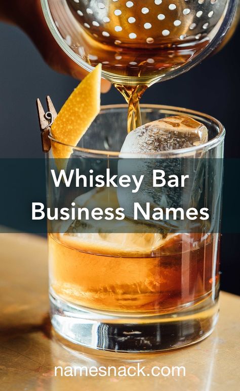 Wine Bar Names Ideas, Bourbon Bar Ideas, Donut Names, Whisky Logo, Whiskey Bars, Bar Names, Billiards Bar, Drink Names, Whisky Shop