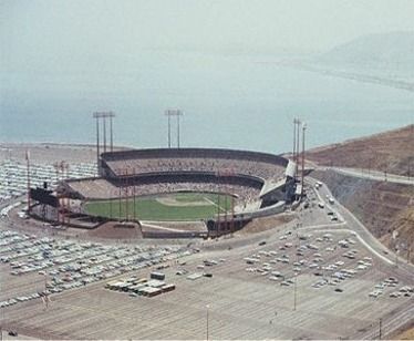 Candlestick Park - history, photos and more of the San Francisco Giants former ballpark Mlb Stadium, Bruiser Brody, Major League Baseball Stadiums, Candlestick Park, Mlb Stadiums, Baseball Park, Stadium Design, Baseball Posters, Sports Stadium